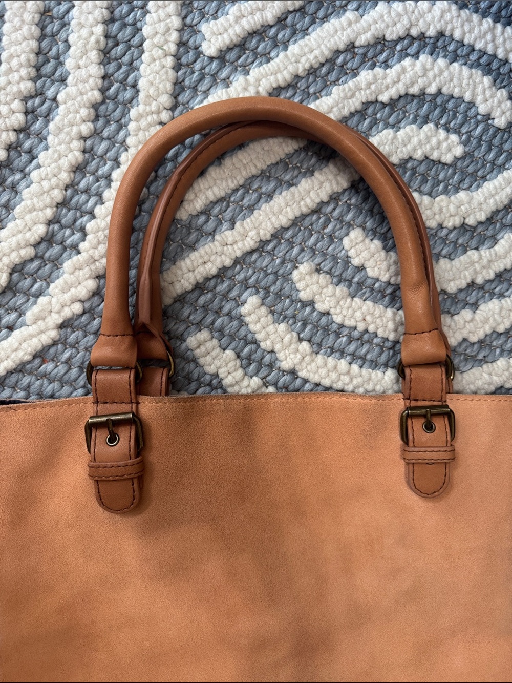 Miss Albright Donna McKenzie French Bulldog Suede Leather Tote Bag | Dog Lover - Picture 8 of 12